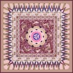 Dunhuang caisson silk scarf