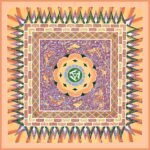 Dunhuang caisson silk scarf